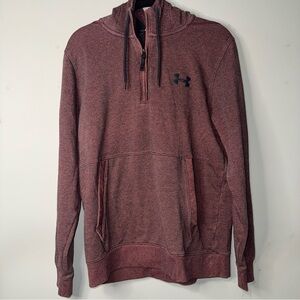 Under Armour Men's Maroon Heathered Half Zip‎ Hoodie